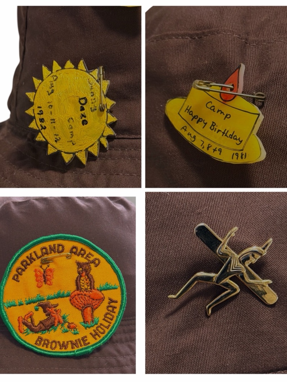Vintage 70’s / 80’s Girl Guides of Canada Vintage Brownie Dress, Hat & Pixie Pin - Picture 13 of 15
